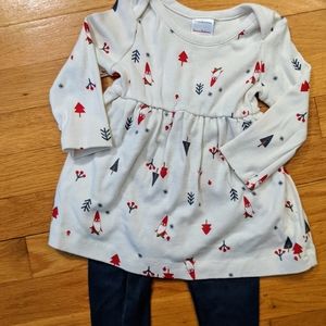 Hanna Andersson knit Christmas dress and leggings